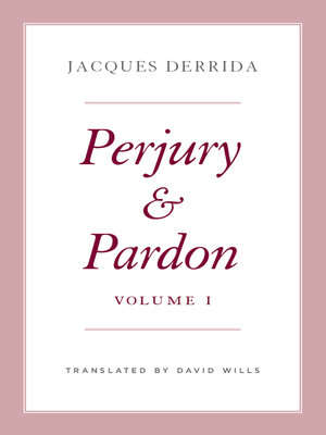 cover image of Perjury and Pardon, Volume I